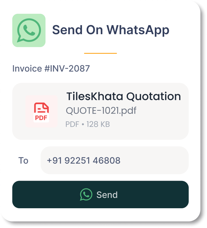 WhatsApp invoice sharing preview